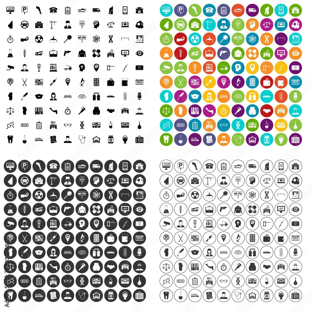 100 business day icons set vector in 4 variant for any web design isolated on white 100 business day icons set vector in 4 variant for any web design isolated on white