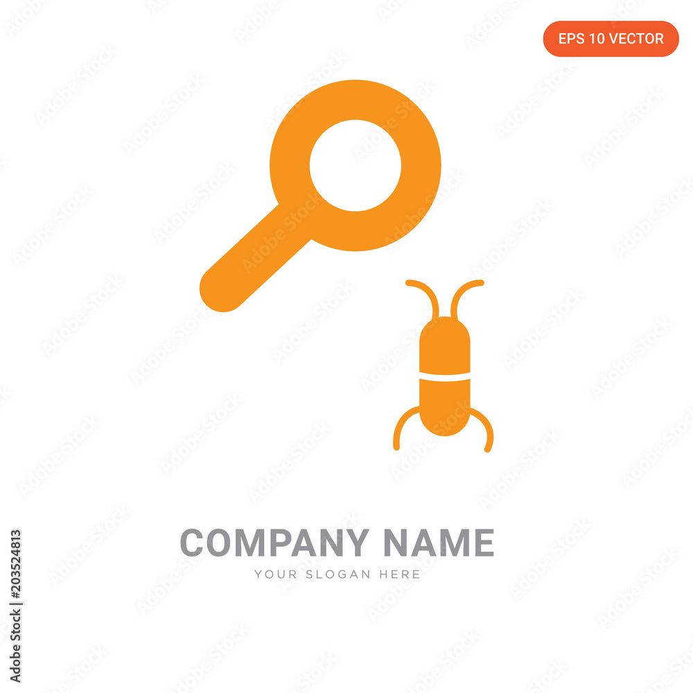 Loupe and Bug company logo design Loupe and Bug company logo design