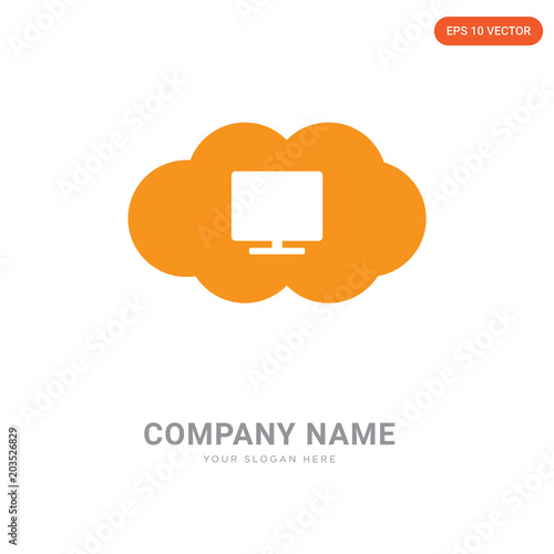 Cloude on computer company logo design