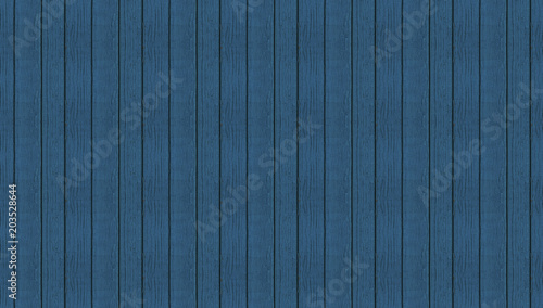 Blue wooden seamless planks panoramic texture for background.