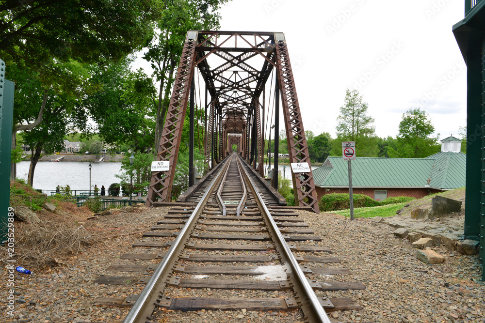 A Rail road girder bridge in Augusta, Georgia.
