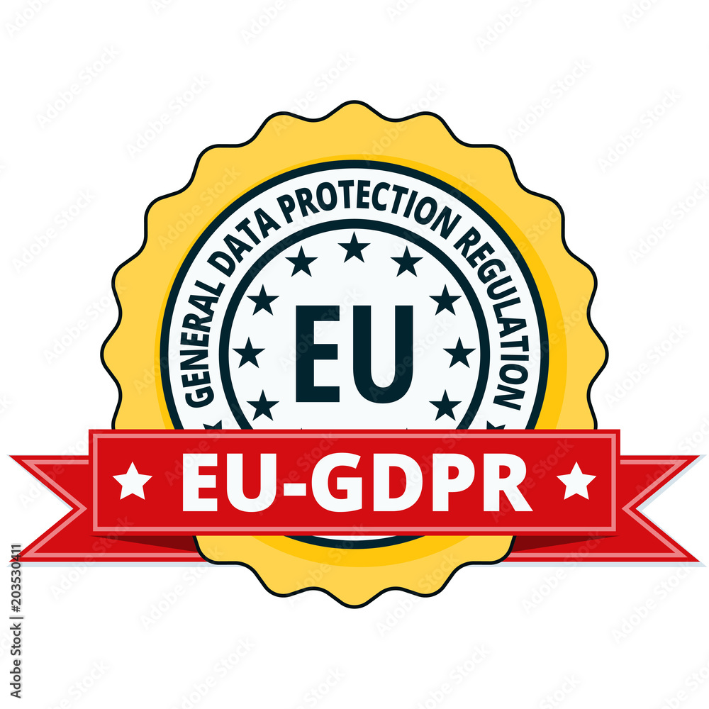 EU GDPR label illustration EU GDPR label illustration
