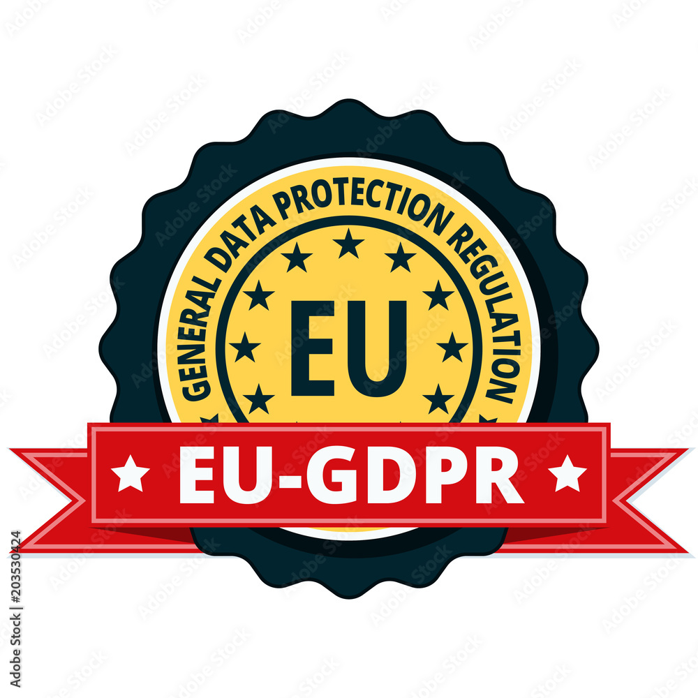 EU GDPR label illustration EU GDPR label illustration