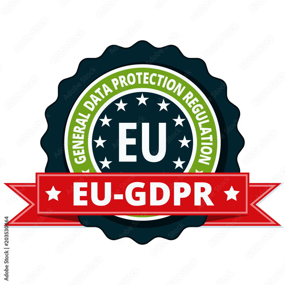 Obraz premium EU GDPR label illustration
