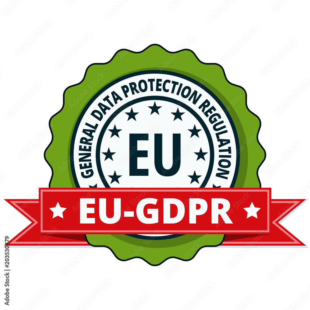 EU GDPR label illustration EU GDPR label illustration