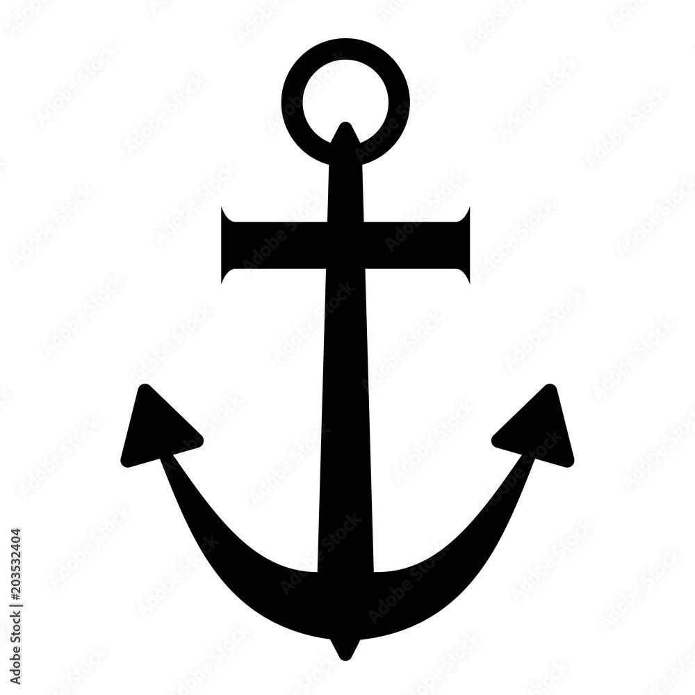 Black Anchor icon Black Anchor icon