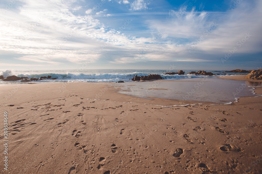 Tranquility time on the coast at the ocean Tranquility time on the coast at the ocean