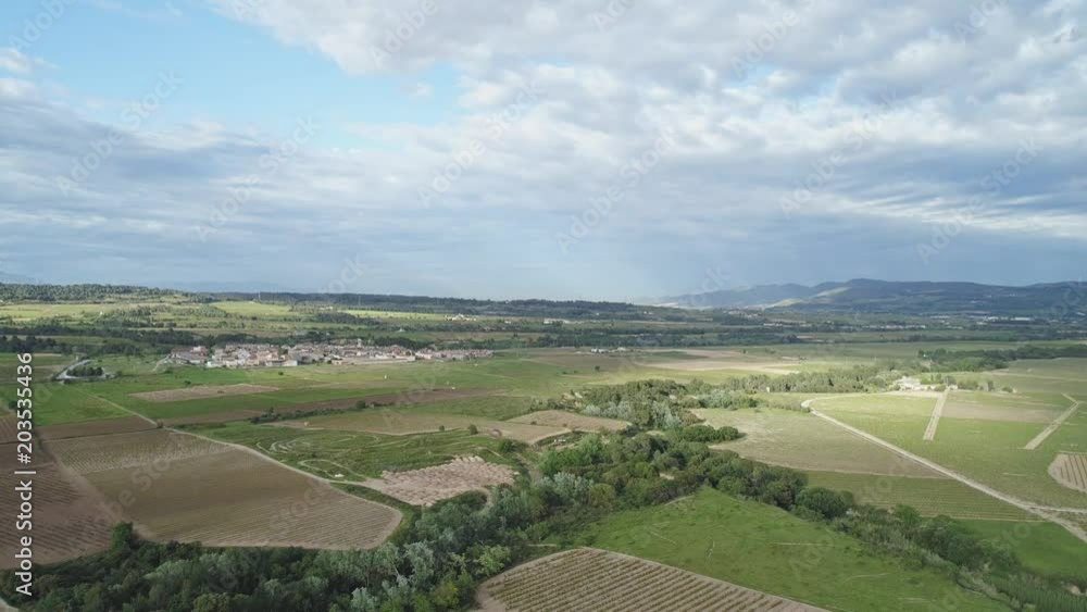 Aerial view of vineyards in Penedes Catalonia Spain Aerial view of vineyards in Penedes Catalonia Spain
