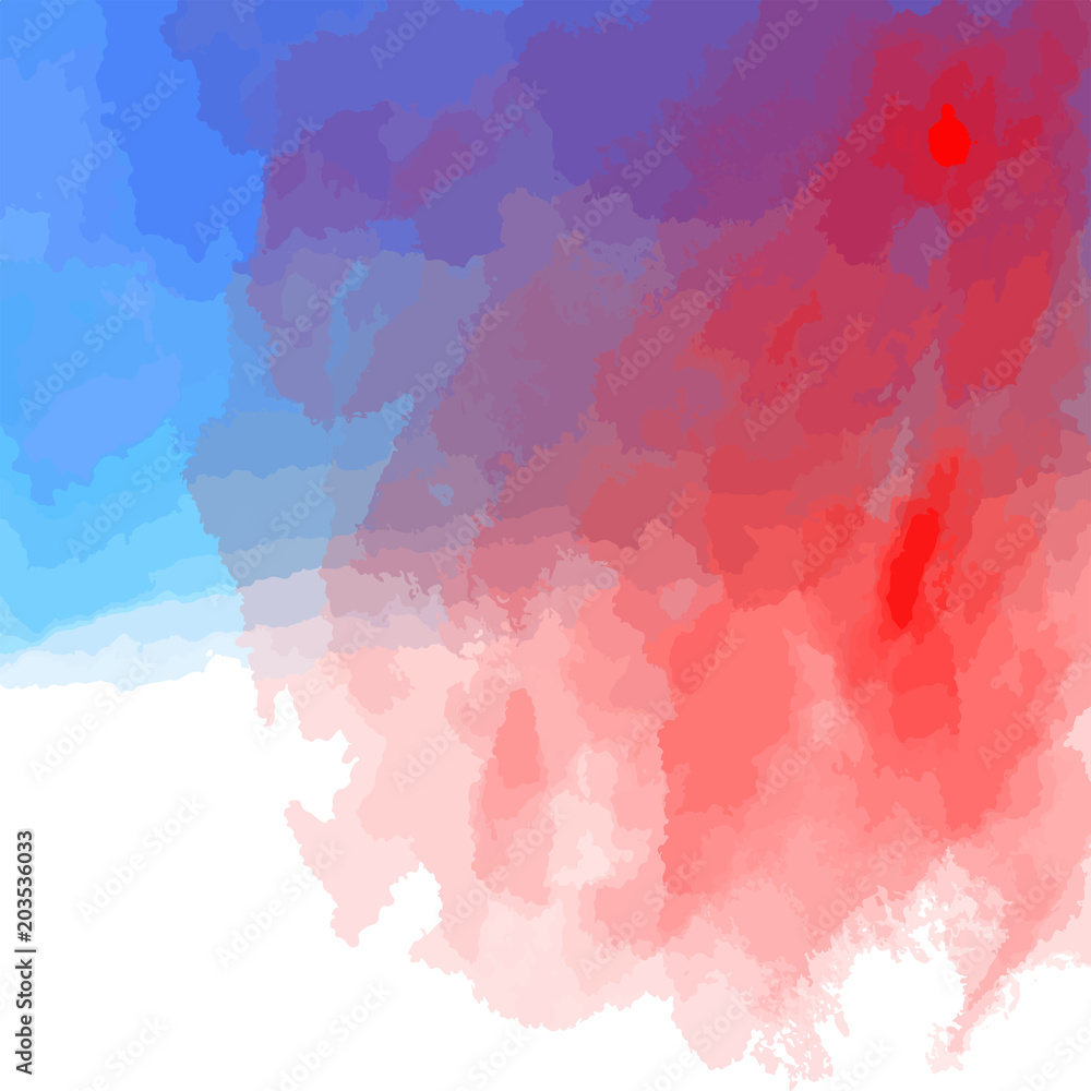 Obraz premium Red and blue watercolor background