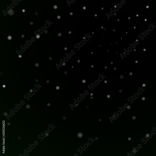 Silver stars black night sky background. Abstract light glitter. Fantasy sparkles. Shine christmas texture, magic glow. Silver bright for holiday card design. Vector illustration