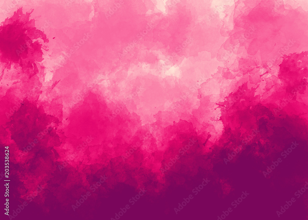 Bright pink watercolor background