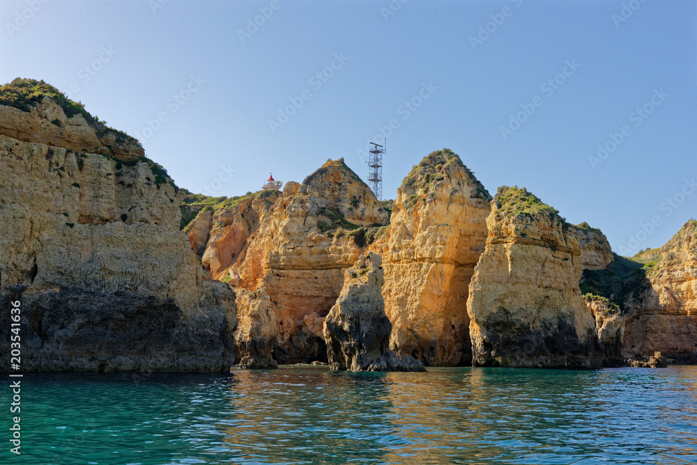 Naklejka premium Le littoral de Ponta da Piedade, Lagos, Algarve, Portugal