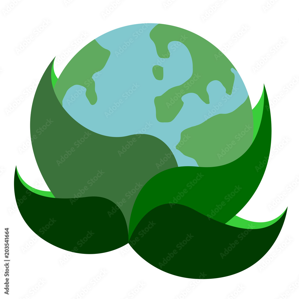 Globe in a leaves Globe in a leaves