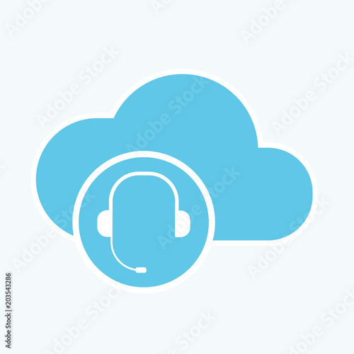 cloud call center icon