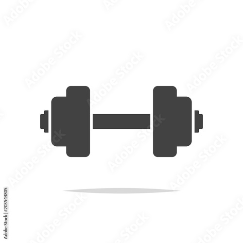 Dumbbell icon vector