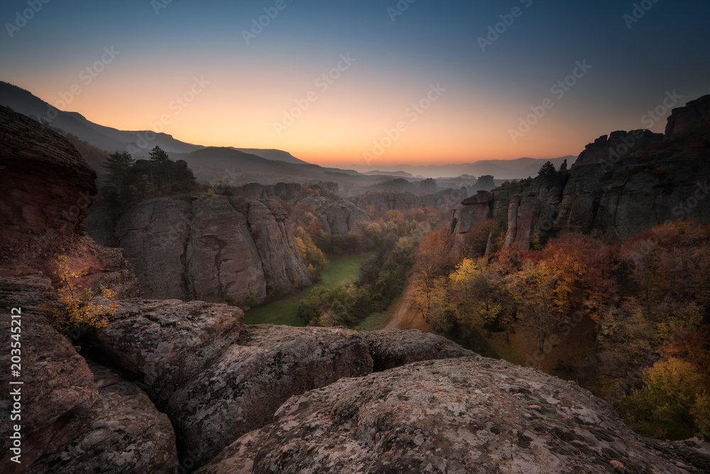 Before the sunrise at the Belogradchik rocks, Bulgaria