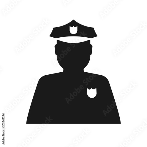 Police officer icon. Clipart image isolated on white background