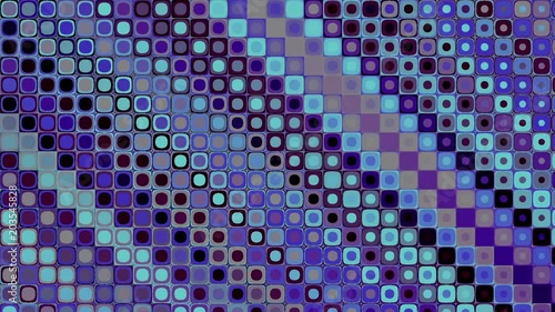 Abstract geometric background. Transform from small squares to dots. Mosaic pattern. Seamless looping footage. photo