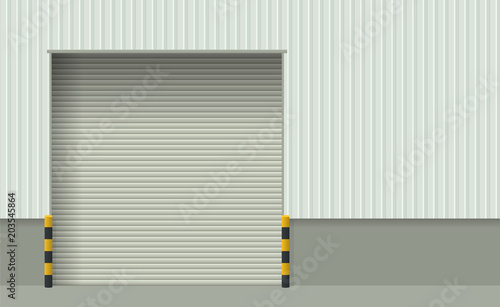 Roller shutter warehouse door