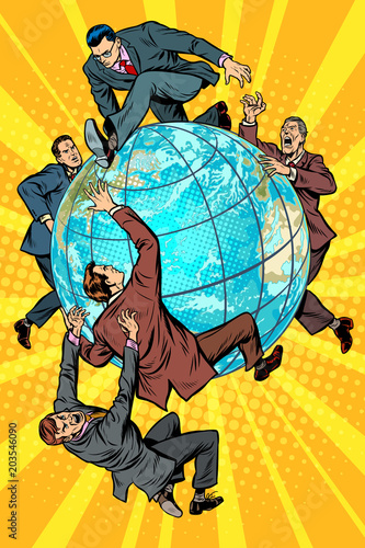 Men of politics are fighting on planet Earth