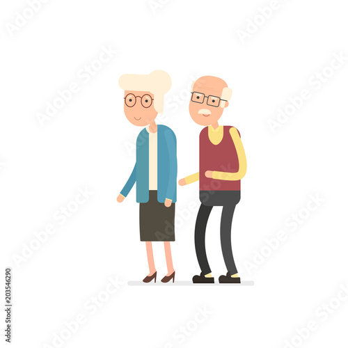 grandmother and grandfather vector icon