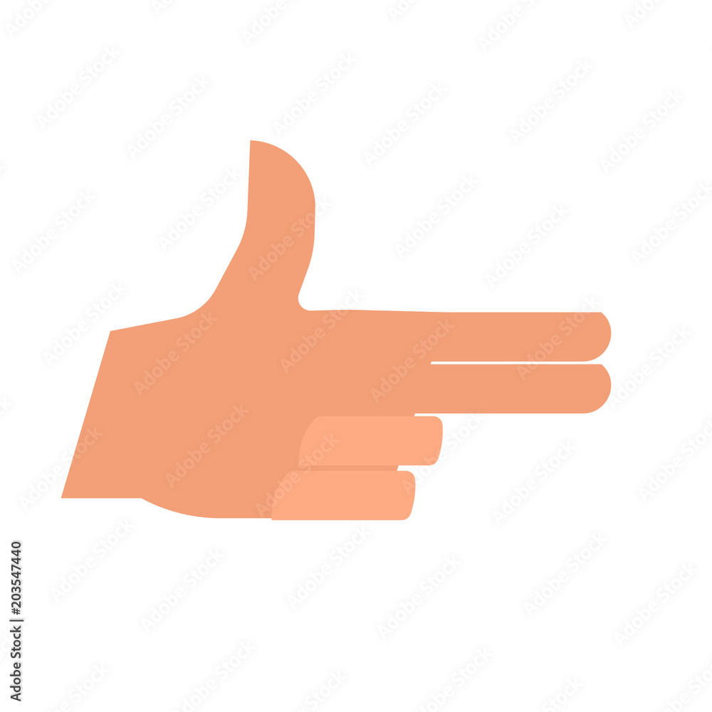 hand making gun gesture hand making gun gesture