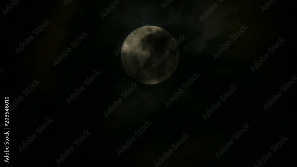 Full moon rising and cloud moving. Full moon rising and cloud moving.