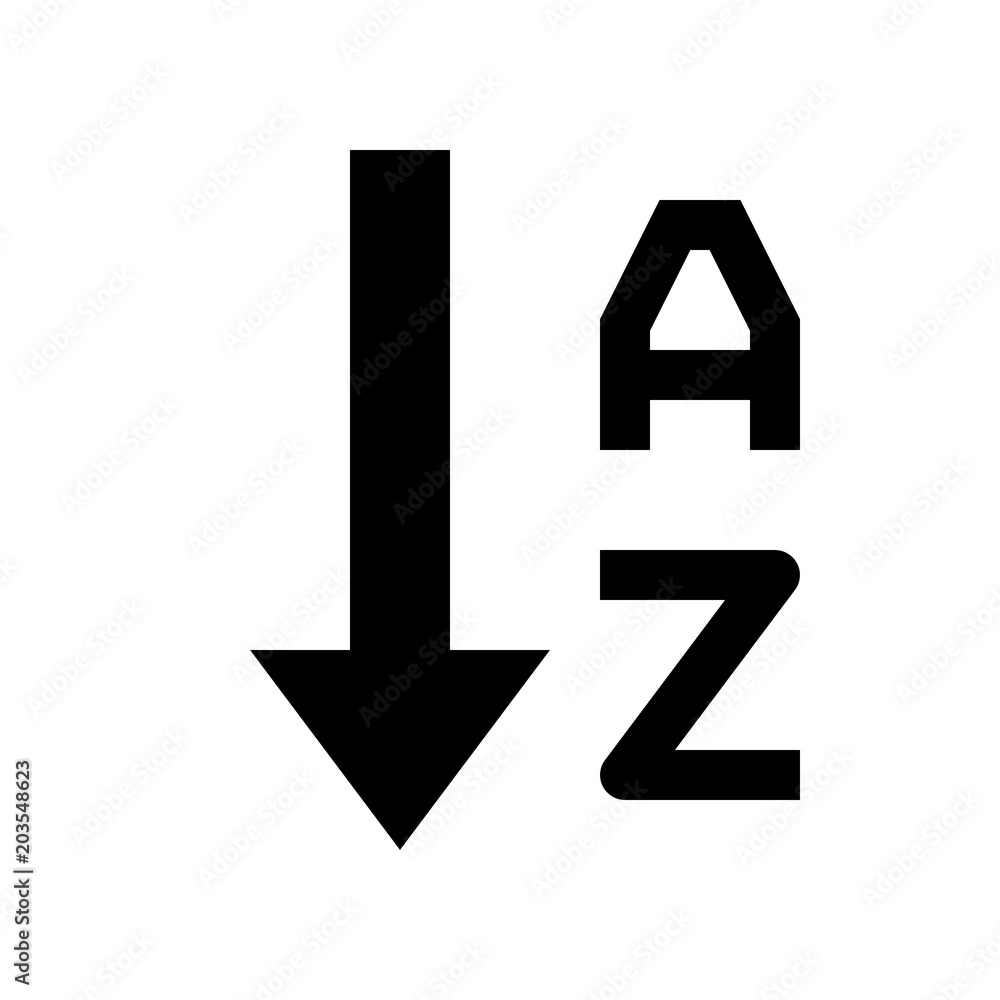 alphabetical order ascending Stock Vector | Adobe Stock