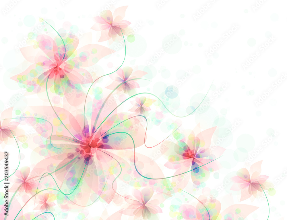 Floral romantic tender background