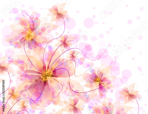 Floral romantic tender pink background. © Victoria
