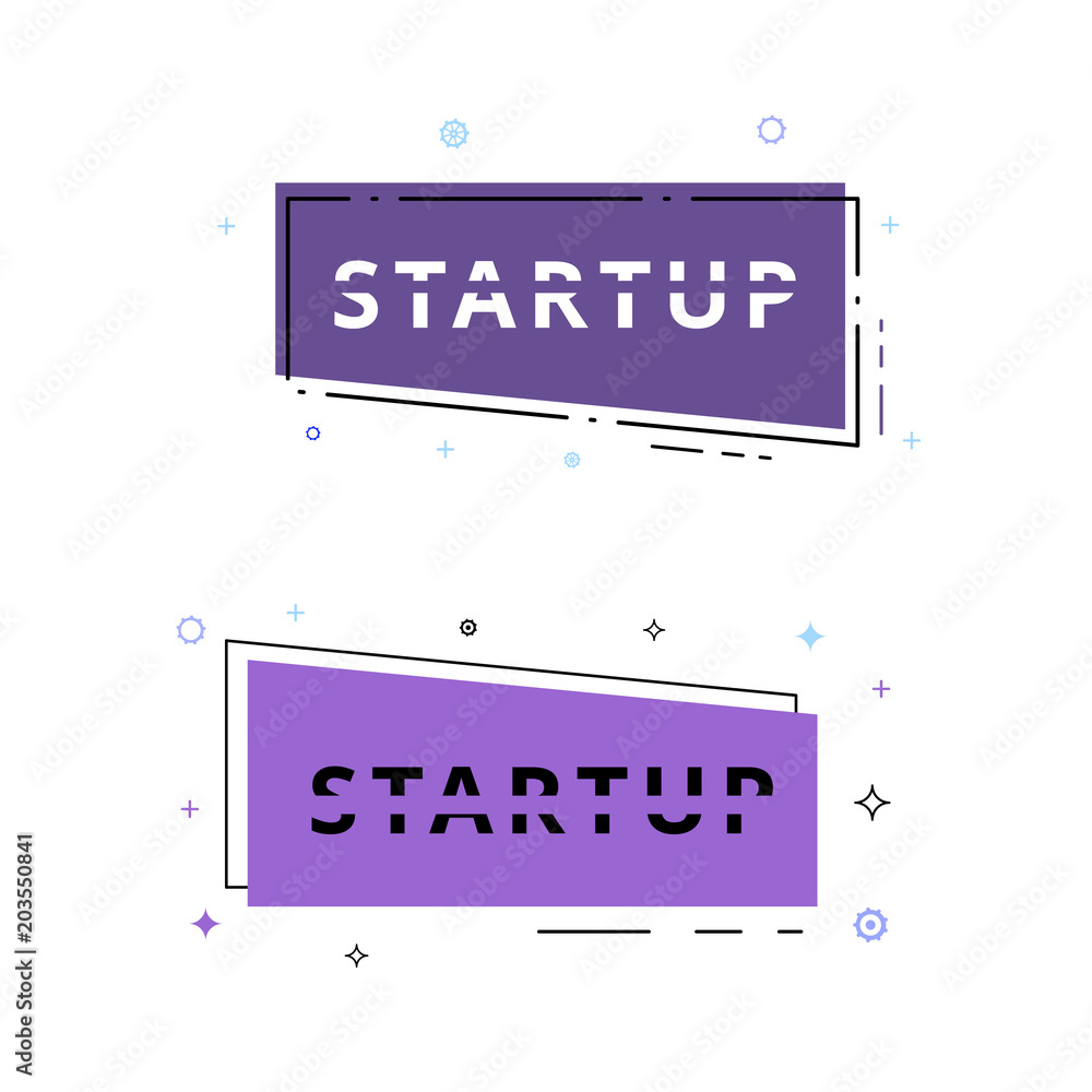 Startup banner. Vector illustration. Startup banner. Vector illustration.