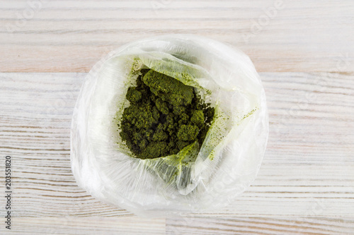 фотографія carcinogenic chewing tobacco (nas, nasvay, dip, snus) from Tajikistan, in an ope