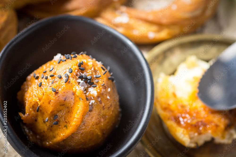 Bavarian Pretzel with Homemade Mangalica Fat Spread Bavarian Pretzel with Homemade Mangalica Fat Spread