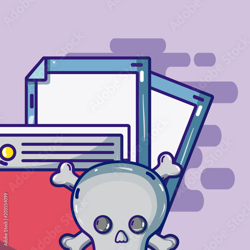 Virus and cybercrime concept