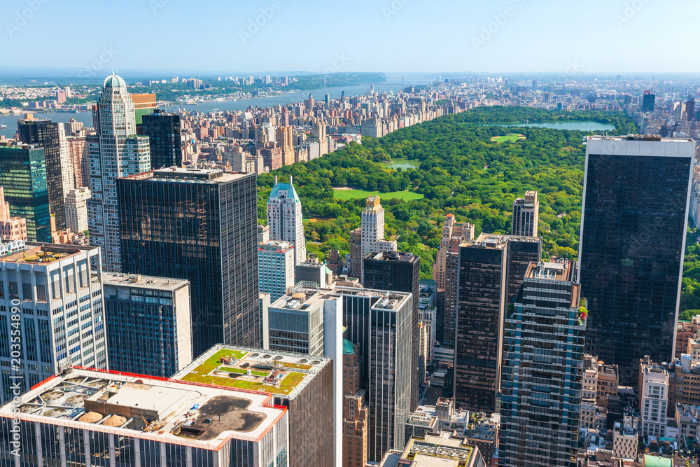 Naklejka premium Panoramę Nowego Jorku i Central Park