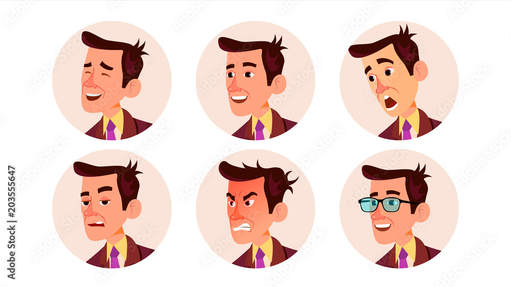 Avatar Man Vector. Beautiful Male. Modern Employer. Isolated Cartoon Character Illustration Avatar Man Vector. Beautiful Male. Modern Employer. Isolated Cartoon Character Illustration