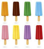 multicolor ice cream popsicle