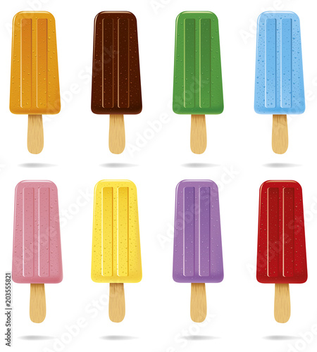 multicolor ice cream popsicle