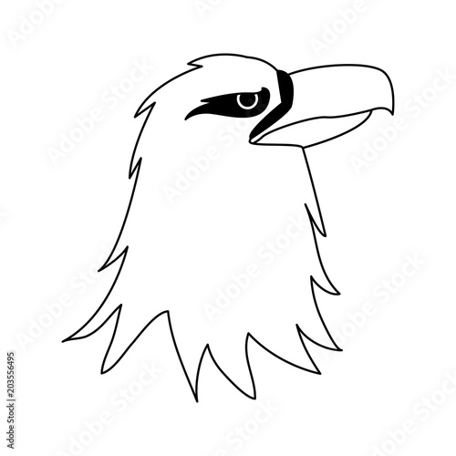 Eagle head cartoon vector illustration graphic design