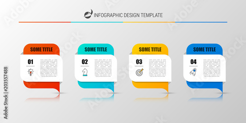 Infographic design template. Business concept with 4 steps