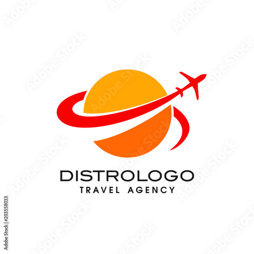 travel agency logo vector template. Holiday logo template vector icon 
