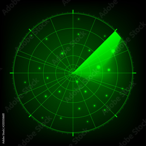 Radar vector illustrator.