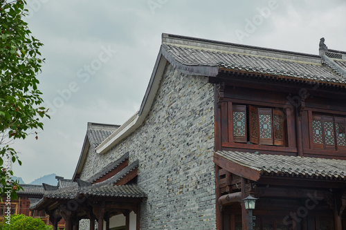 house, architecture, building, wooden, home, ancient, wood, temple, roof, garden, village, sky, traditional, rural, nature, travel, landscape, asia, green, summer, cottage, hut, grass, china, tree