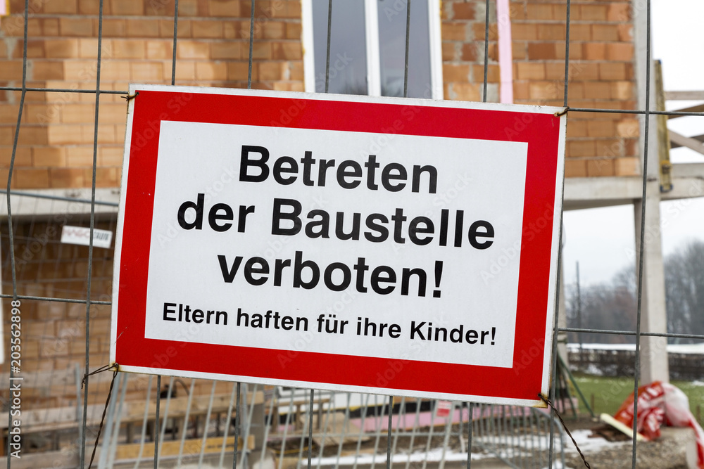 Obraz premium construction site, entering forbidden