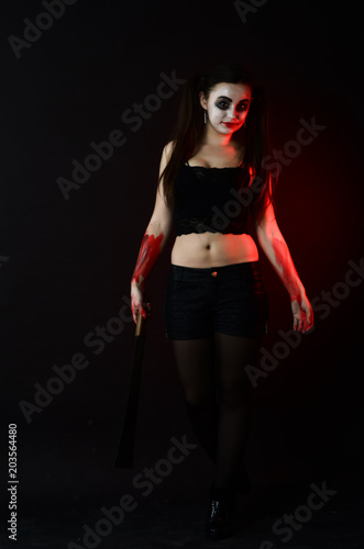GIRL Harlequin halloween
