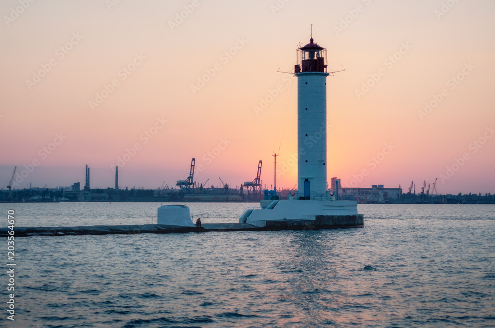 View at Lighthouse at sunrise