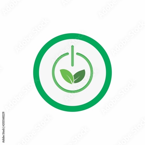 eco green logo for nature with leaf