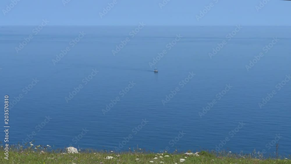 Italy, Otranto, lighthouse of Punta Palascia. Rocky coast. Italy, Otranto, lighthouse of Punta Palascia. Rocky coast.