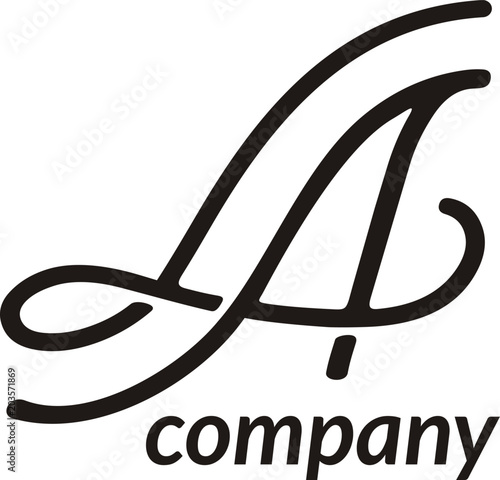 Monogram Initials LA Beauty Lettering logo design inspiration