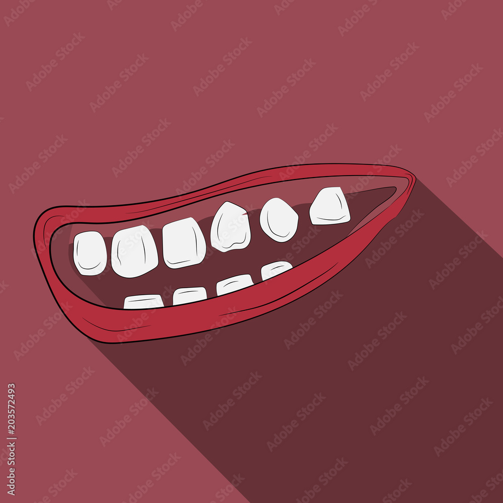 mouth with a smile vector drawing illustration mouth with a smile vector drawing illustration
